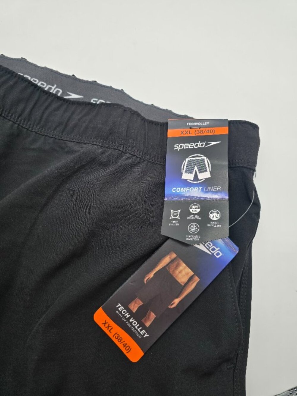 Speedo Hydro Volley Swim Trunks XXL Black NWT - Picture 3 of 9